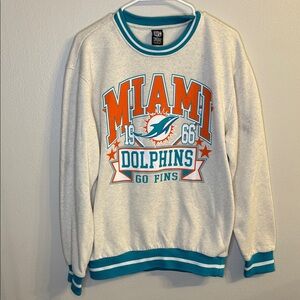 NFL Team Apparel Cream and Teal Sweatshirt